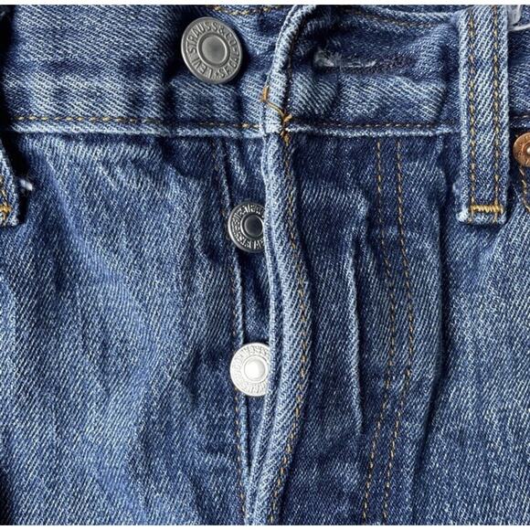 LEVI’S X WHITE OAK CONE DENIM Frayed Hems Button Fly Denim Jeans 28 - Picture 3 of 13